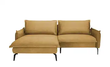 switch Ecksofa aus Mikrofaser Glossy Gelb links