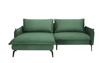 switch Ecksofa aus Mikrofaser Glossy Flaschengrün links