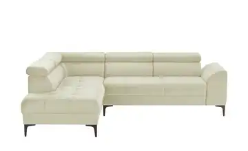 switch Ecksofa mit verstellbaren Kopfstützen Carisma Beige links