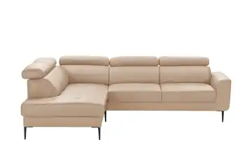 Max Schelling Ecksofa Momentum Beige Grundfunktion links