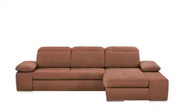 switch Ecksofa aus Mikrofaser Avilla Grundfunktion Terracotta Webstoff meliert rechts