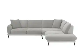 medium Ecksofa Romance Silbergrau rechts