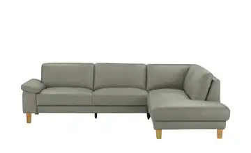 Ecksofa Leder RW-Select Grau rechts