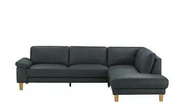 Ecksofa Leder RW-Select Dunkelblau rechts