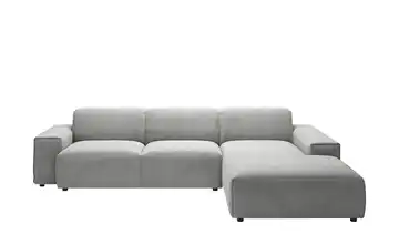 Gray & Jones Ecksofa Baltic Breeze Grau rechts Cordstoff Armlehne Typ 1