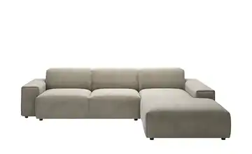 Gray & Jones Ecksofa Baltic Breeze Taupe rechts Cordstoff Armlehne Typ 1