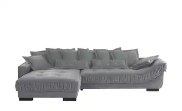 Ecksofa Zweifarbig Diwan III Silbergrau links