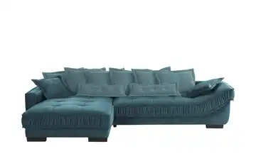 Ecksofa Zweifarbig Diwan III Petrol links