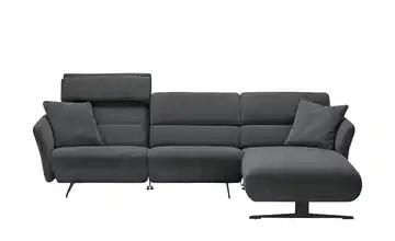 medium Ecksofa Yasmin Schwarz rechts