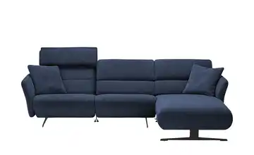 medium Ecksofa Yasmin Marineblau rechts