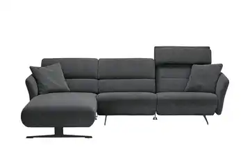 medium Ecksofa Yasmin Schwarz links