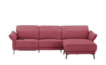 Ecksofa Leder Bellana Rot rechts Erweiterte Funktion