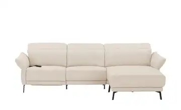 Ecksofa Leder Bellana Beige rechts Erweiterte Funktion