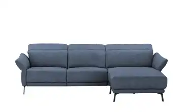 Ecksofa Leder Bellana Dunkelblau rechts Grundfunktion