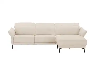 Ecksofa Leder Bellana Beige rechts Grundfunktion