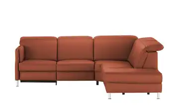 meinSofa Ecksofa Leon rechts Grundfunktion Rostrot