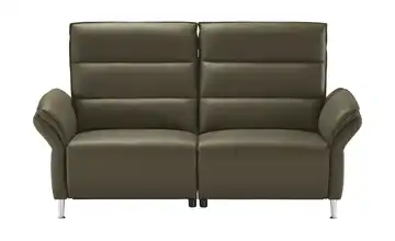 Wohnwert Einzelsofa Leder Marlena ohne Olivgrün