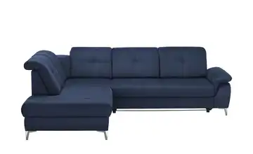 medium Ecksofa Planova II Marineblau links Erweiterte Funktion