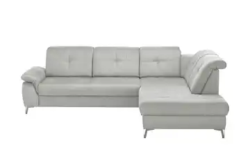 medium Ecksofa Planova II Silbergrau rechts Grundfunktion