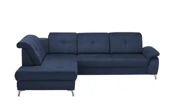 medium Ecksofa Planova II Marineblau links Grundfunktion