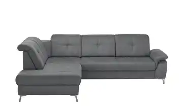 medium Ecksofa Planova II Grau links Grundfunktion