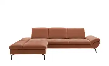 Ecksofa Malena Terracotta links Erweiterte Funktion