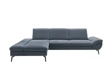 Ecksofa Malena Denimblau links Grundfunktion