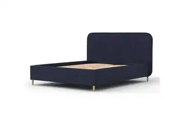Polsterbett mit Stauraum 180x200 cm Marineblau