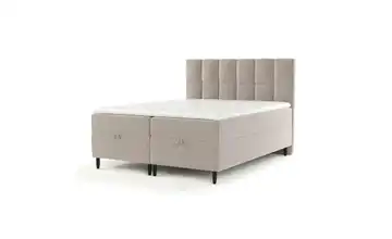 Boxbett mit Stauraum Hellbraun 142 cm 140x200 cm