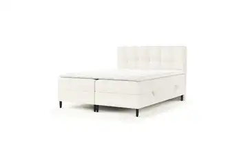 Boxbett mit Stauraum 140x200 cm Creme 142 cm