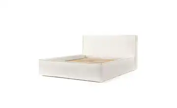 Polsterbett mit Stauraum Creme 162 cm