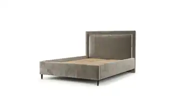 Polsterbett mit Stauraum 120x200 cm Beige 138 cm