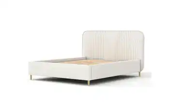Polsterbett mit Stauraum 180x200 cm Creme