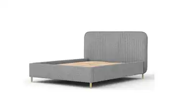 Polsterbett mit Stauraum 140x200 cm Grau