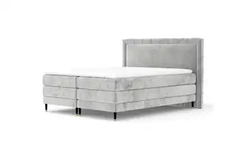 Boxbett 140x200 cm Hellgrau 167 cm