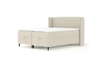 Boxbett mit Stauraum 140x200 cm 158 cm Beige