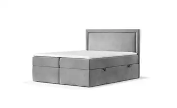 Boxbett mit Stauraum Grau 142 cm 140x200 cm