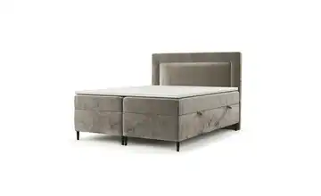 Boxbett mit Stauraum Beige 142 cm 140x200 cm