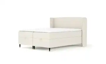 Boxbett mit Stauraum 140x200 cm 158 cm Creme