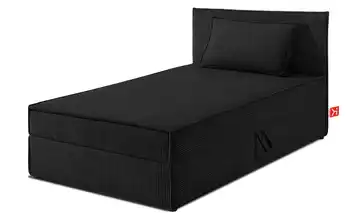 KONSIMO Boxbett Roti Schwarz 100x200 cm