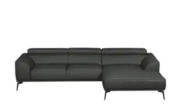 Ecksofa Atlanta Schwarz rechts Grundfunktion