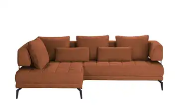 switch Ecksofa Giotto Rotbraun links ohne