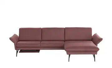 himolla Ecksofa Echtleder 1928 Rotbraun Erweiterte Funktion rechts