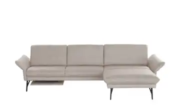 himolla Ecksofa Echtleder 1928 Beige Erweiterte Funktion rechts