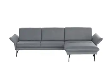 himolla Ecksofa Echtleder 1928 Grau Grundfunktion rechts