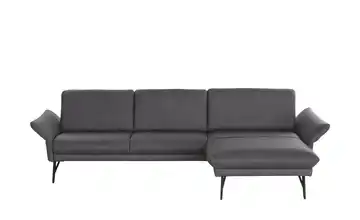 himolla Ecksofa Echtleder 1928 Schwarz Grundfunktion rechts