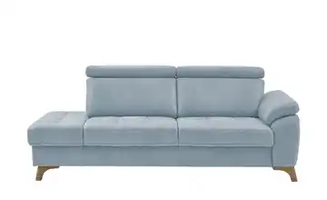 meinSofa Recamiére Chloris Stahlblau rechts Erweiterte Funktion