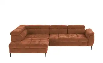 switch Ecksofa Denver links Grundfunktion Rostrot