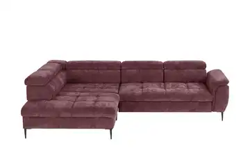 switch Ecksofa Denver links Grundfunktion Bordeauxrot