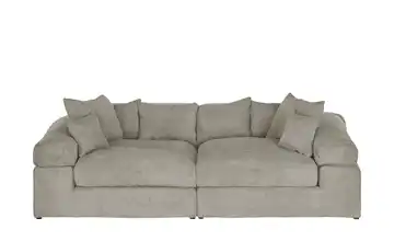 smart Big Sofa in modernem Cord Lianea Schlamm Cordstoff